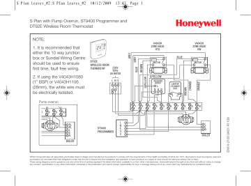 honeywell s plan plus wiring diagram