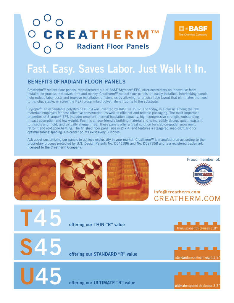 Creatherm Radiant Floor Panels Pdf Manual Manualzz