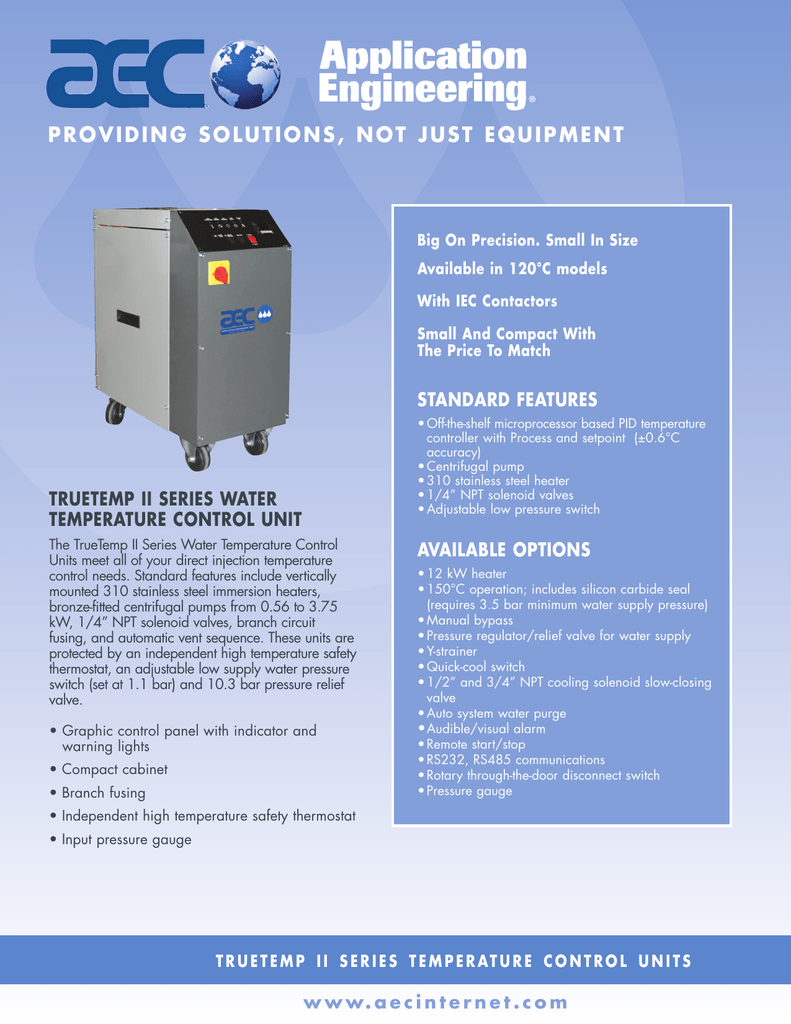 Aec Truetemp Ii Vcu Temperature Controller Brochure Manualzz