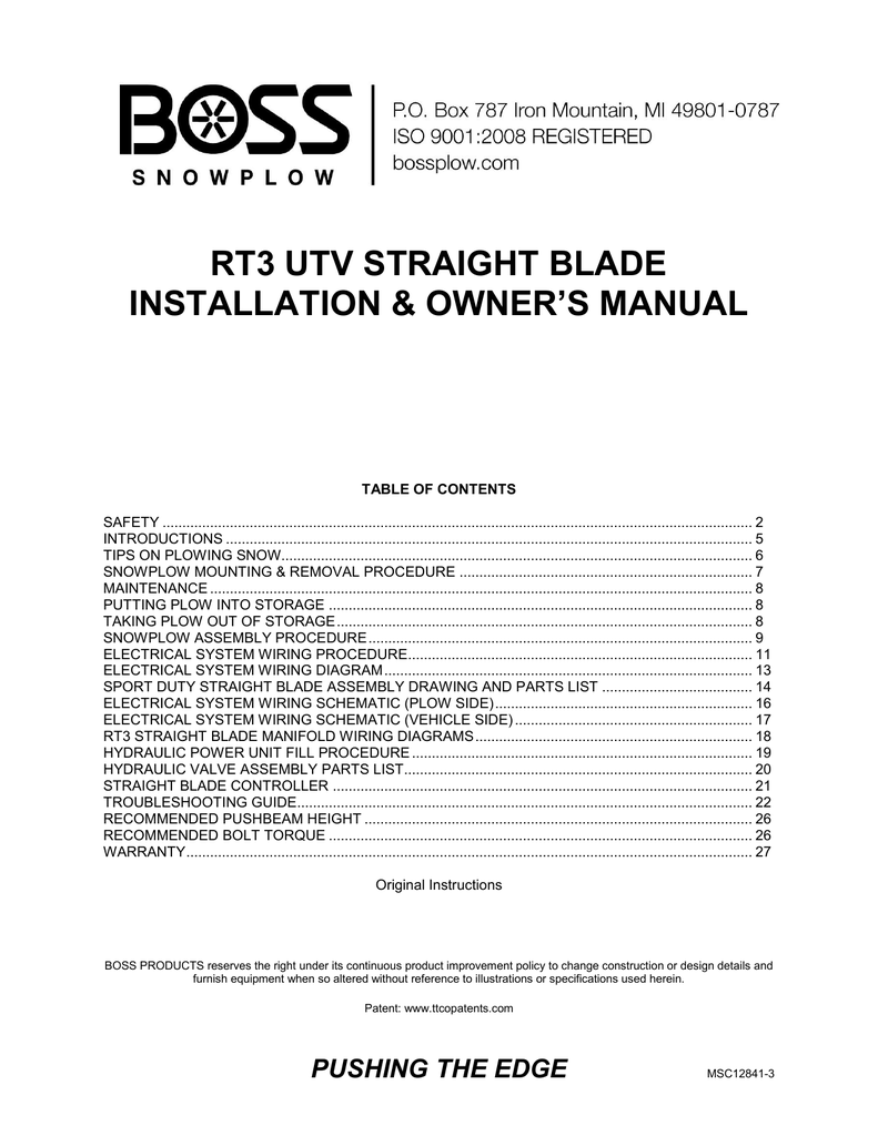 Boss Snow Plow Power Ground Wiring Diagram Boss Circuit Diagrams