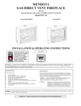 Mendota DXV DXV-42 Gas Fireplace - Installation &amp; Operating Instructions