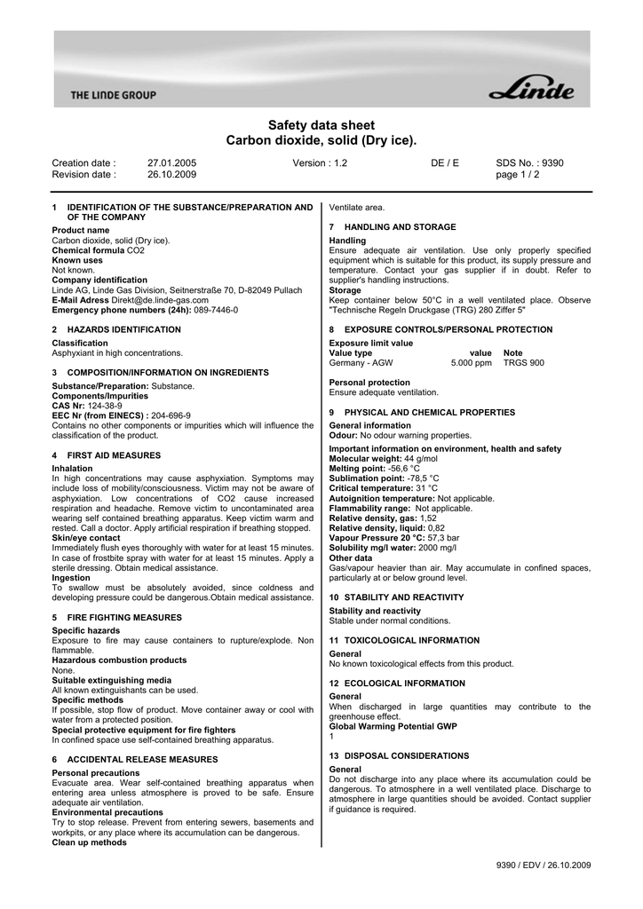 Solid Carbon Dioxide Manualzz