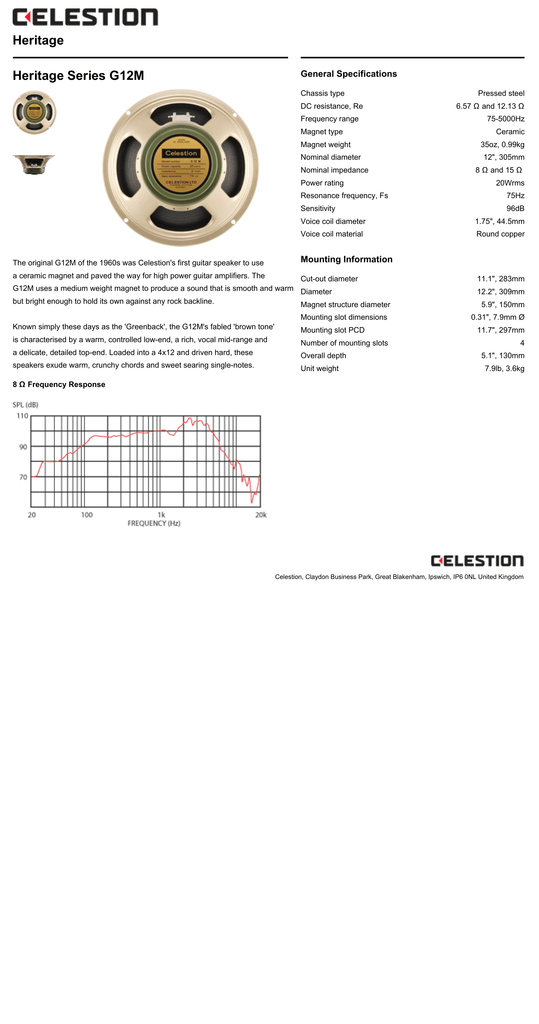heritage series g12m