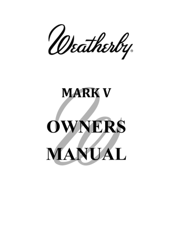 weatherby mark v trigger adjustment