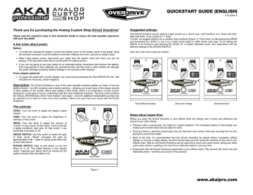 Akai Drive3 Overdrive Quick Start Manual Manualzz