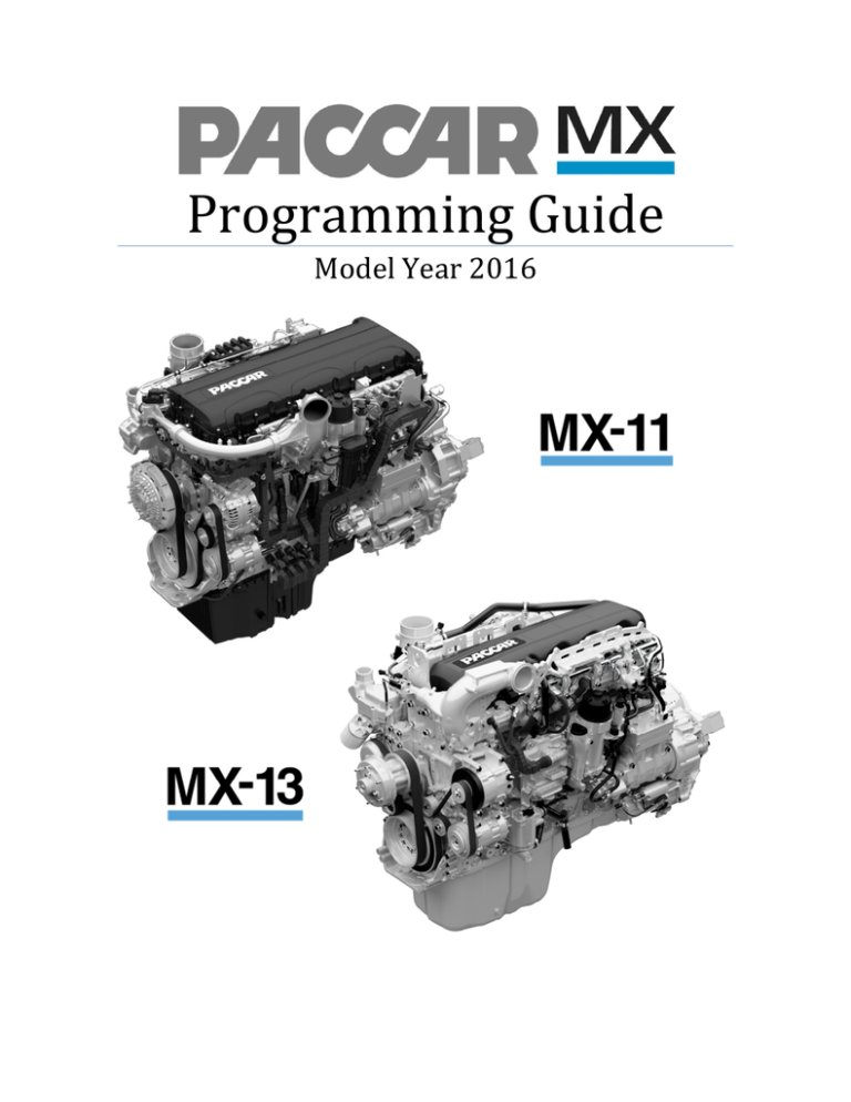 PACCAR MX PROGRAMMING GUIDE | Manualzz