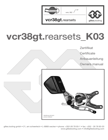 Montageanleitung Fussrastenanlage Vcr38gt Kawasaki Zx10r 08 Manualzz