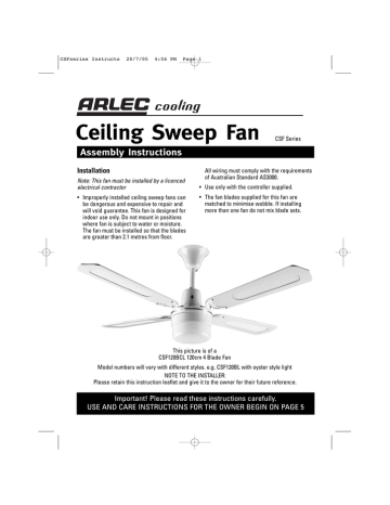 Ceiling Sweep Fan Assembly Instructions Installation Manualzz - How To Change Globe In Arlec Ceiling Fan Ceiling Sweep Fan Assembly Instructions Installation Manualzz - How To Change Globe In Arlec Ceiling Fan