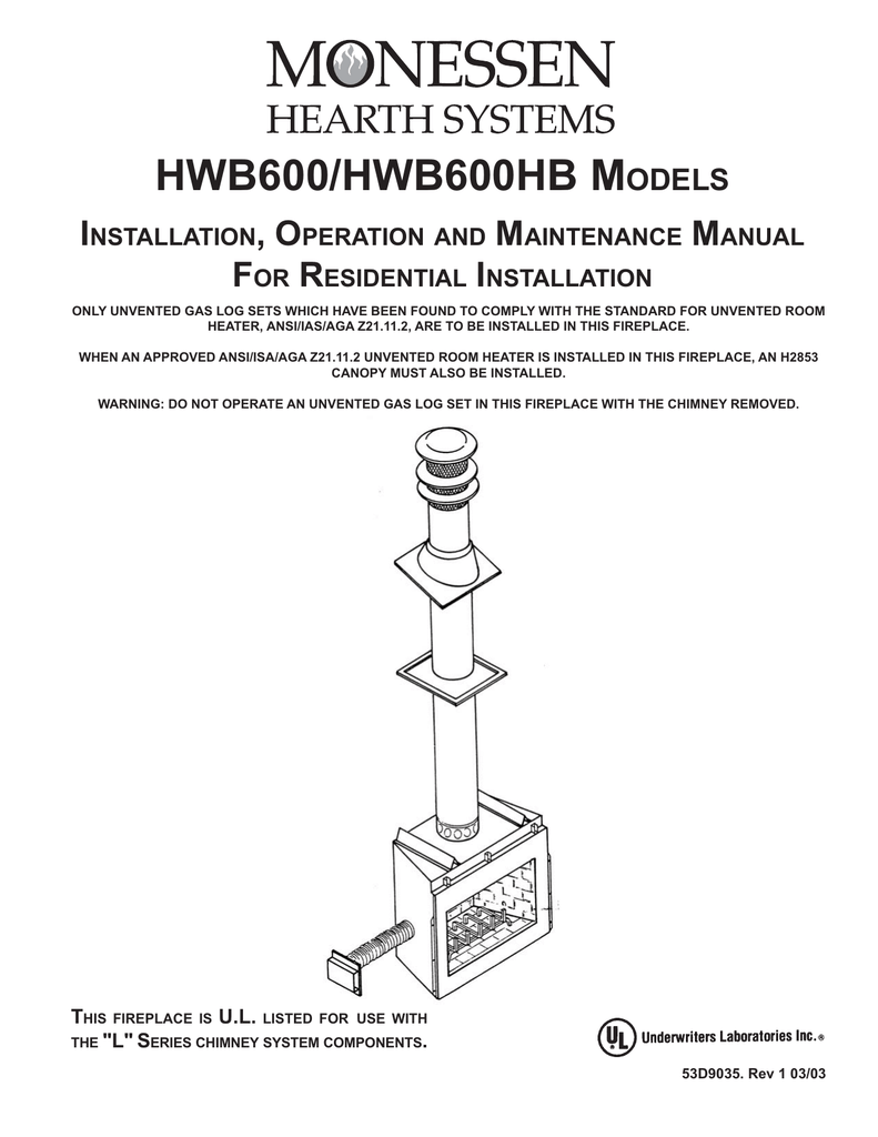 Monessen 53d9035 Hwb600 Rev 1 Manualzz Com