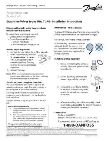 Danfoss Tua And Tuae Series Installation Guide Manualzz