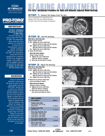 STEMCO Pro-Torq® Installation Procedure | Manualzz