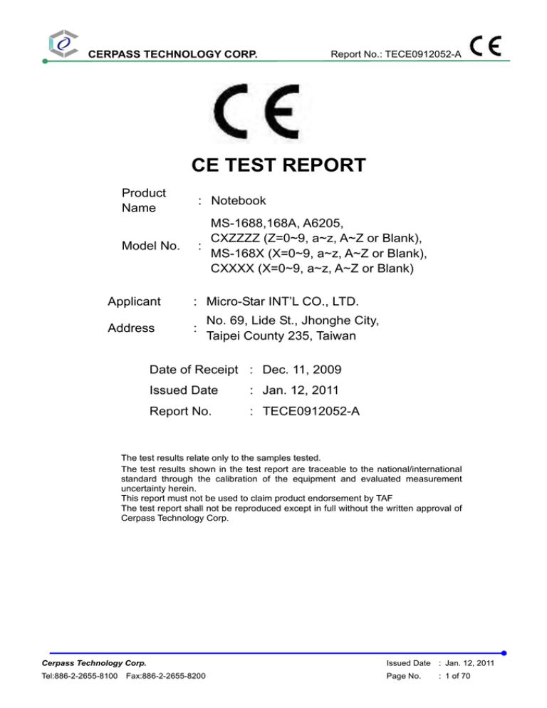 Ce Test Report Manualzz