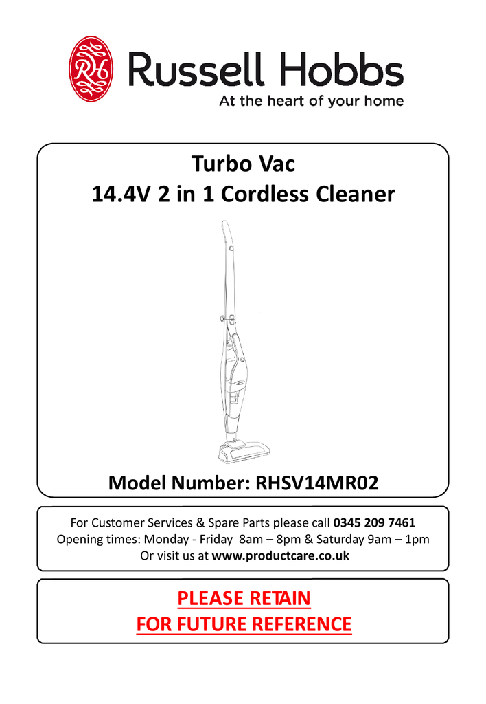 Turbo Vac 14.4V 2 in 1 Cordless Cleaner 