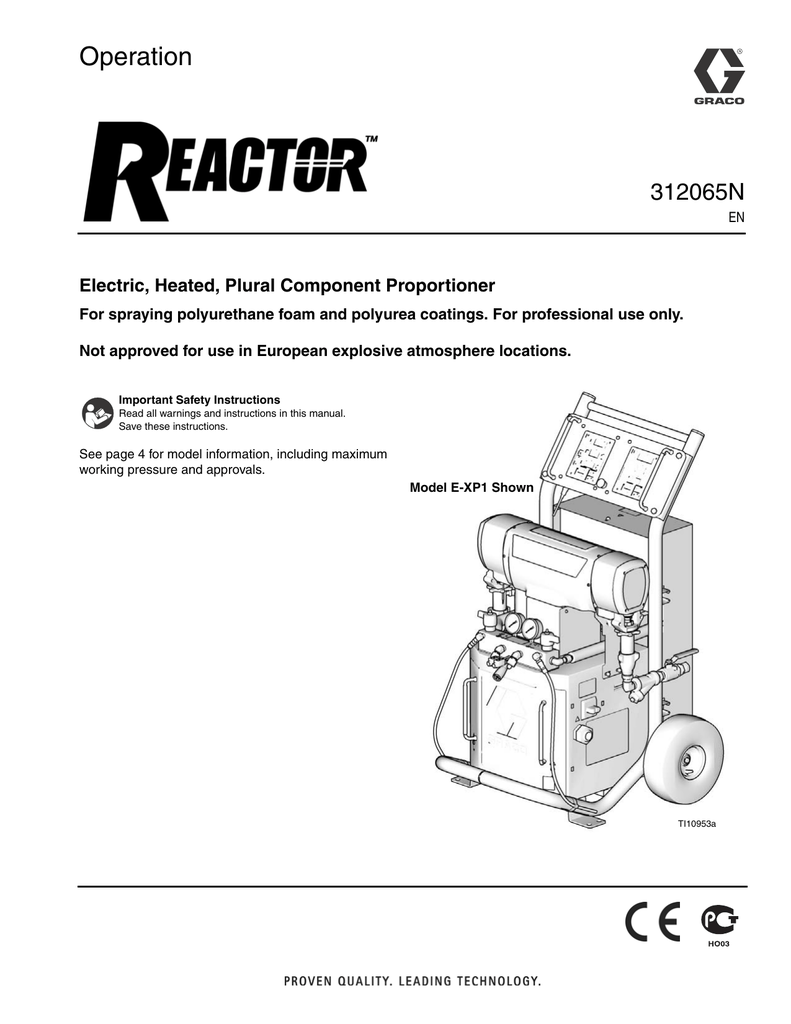 Graco E30 Reactor User Manual | Manualzz