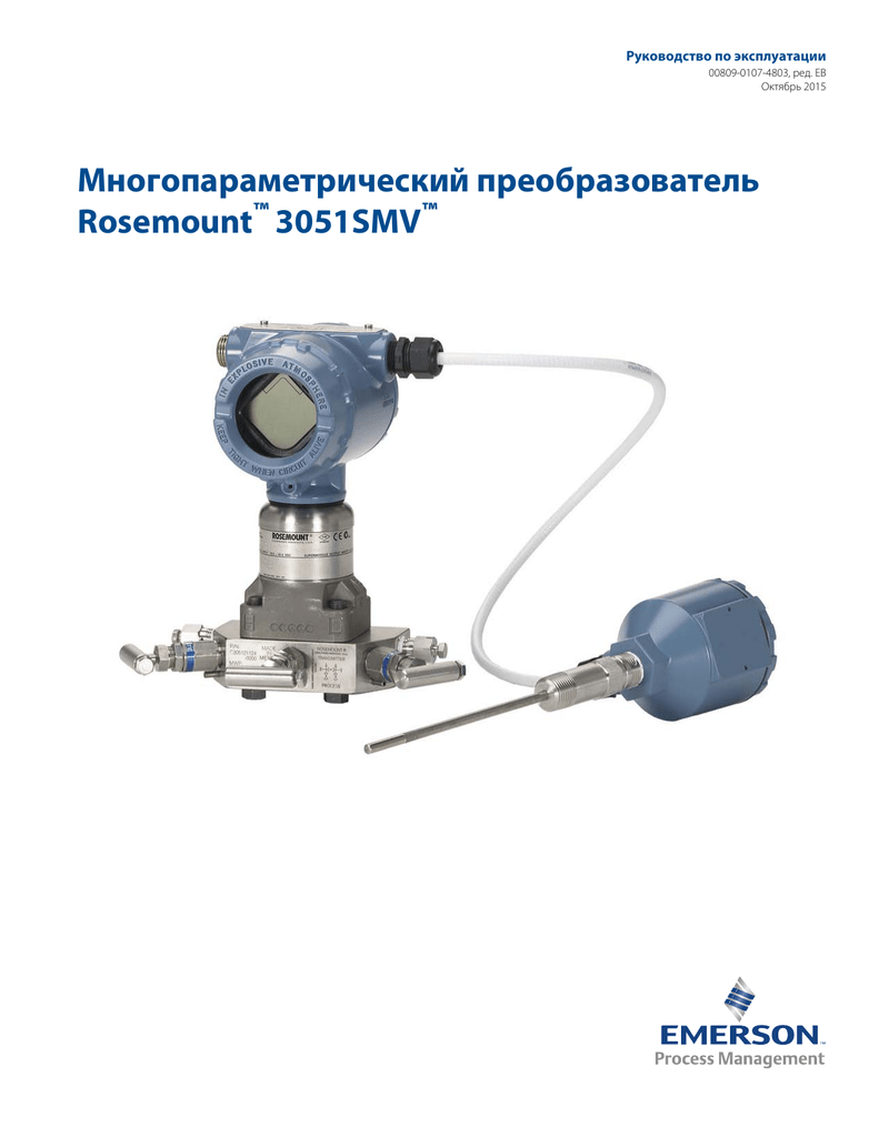 Многопараметрический преобразователь Rosemount 3051SMV | Manualzz