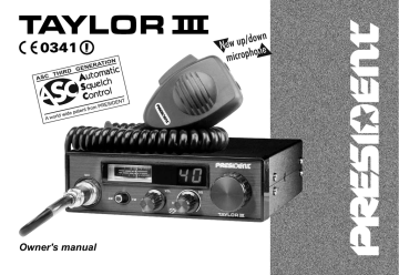 PRESIDENT TAYLOR 3 Owner's Manual | Manualzz