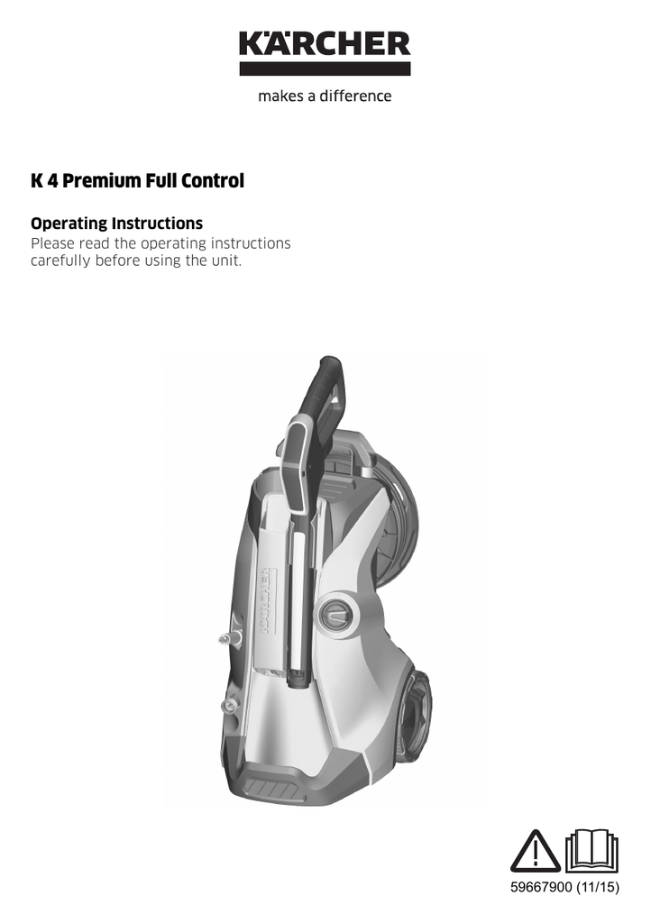Karcher K4 PFC Operating Instructions Manualzz