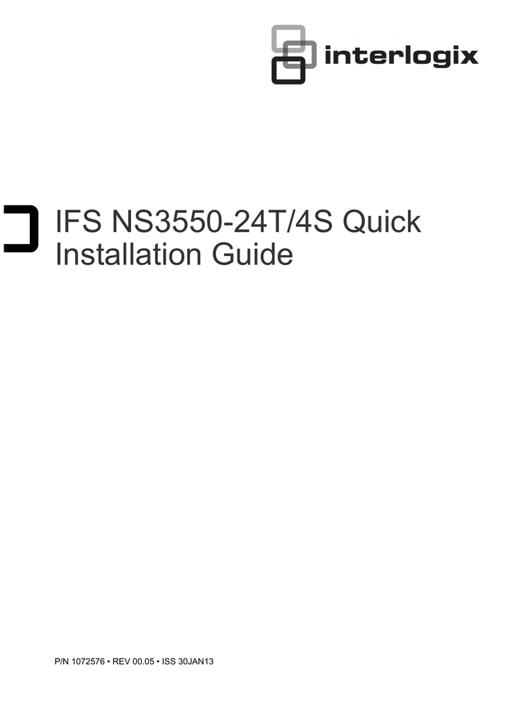 Interlogix 24Port Gigabit Layer 2 Industrial Managed Switch Quick