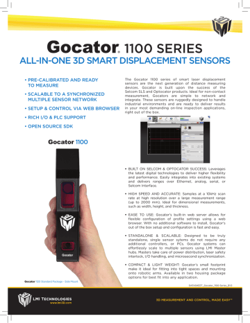 1100 Datasheet Gocator 1100 Series | Manualzz