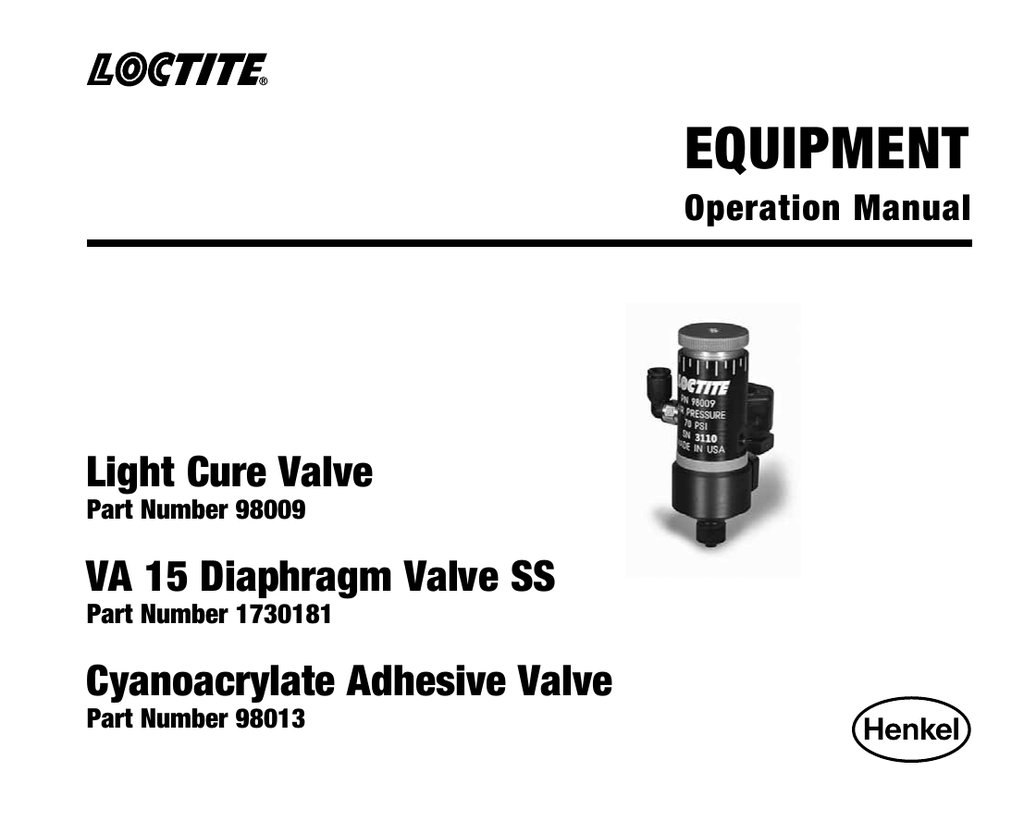 5 Operation Loctite® Equipment