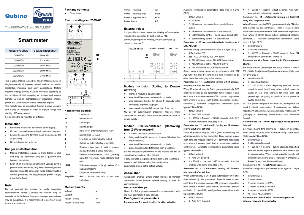 qubino smart meter