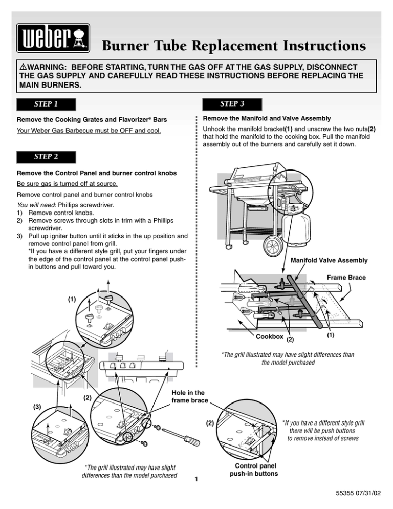 Burner Tube Replacement Instructions Manualzz