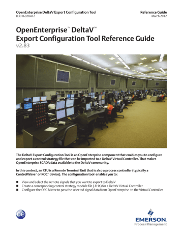 Remote Automation Solutions DeltaV Export Reference Guide | Manualzz