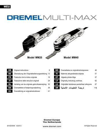 Dremel Multi-max MM40 Owner Manual | Manualzz