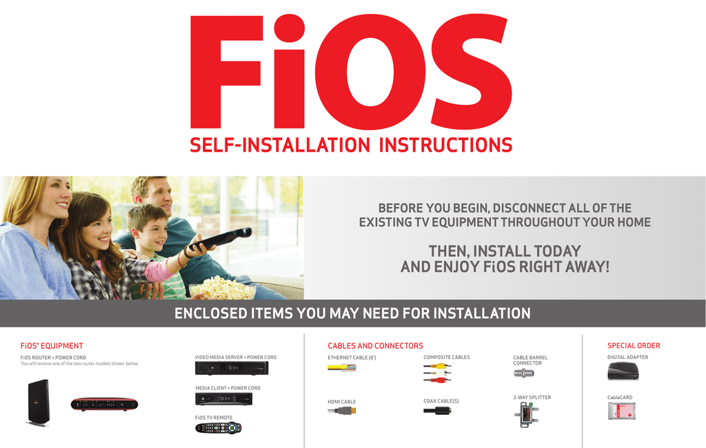 verizon fios self install splitter