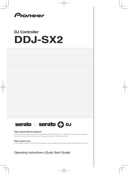 Pioneer DDJ-SX2 - Owner's manual, Quick guide, Quick start guide, User