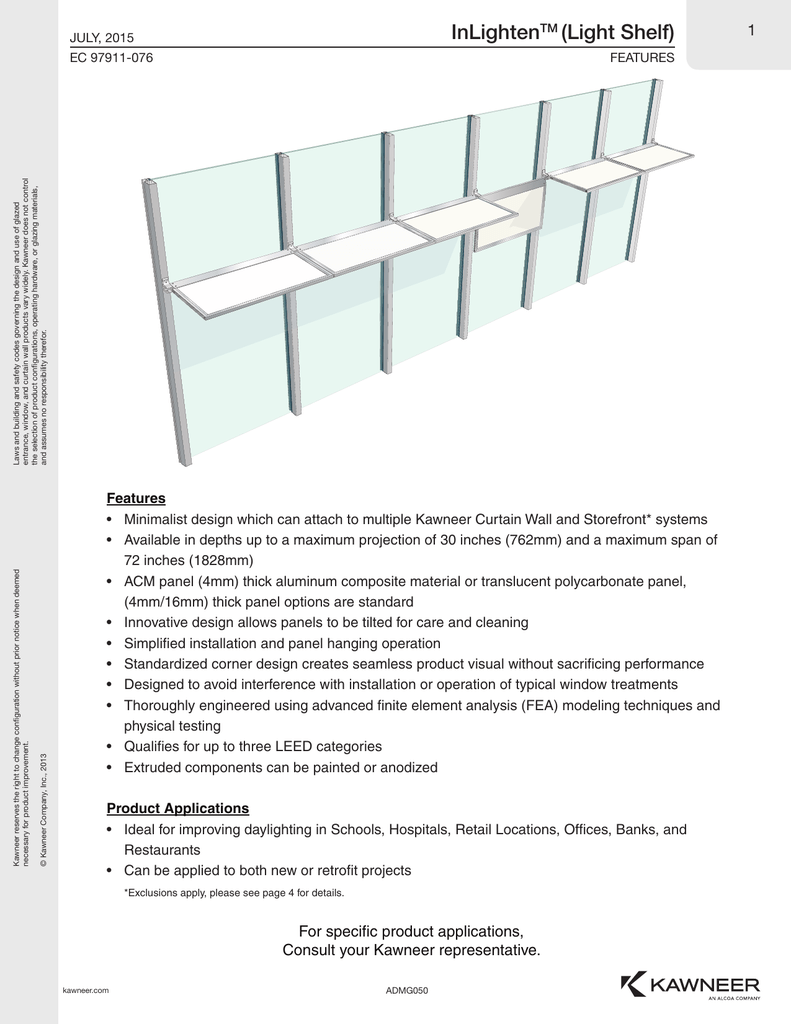 Inlighten Light Shelf Architectural Detail Manual