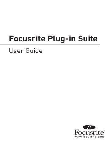 Focusrite Plug-in Suite User Guide 1 FA0000-01 | Manualzz