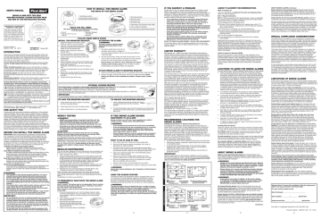 First Alert 0827 User Manual | Manualzz