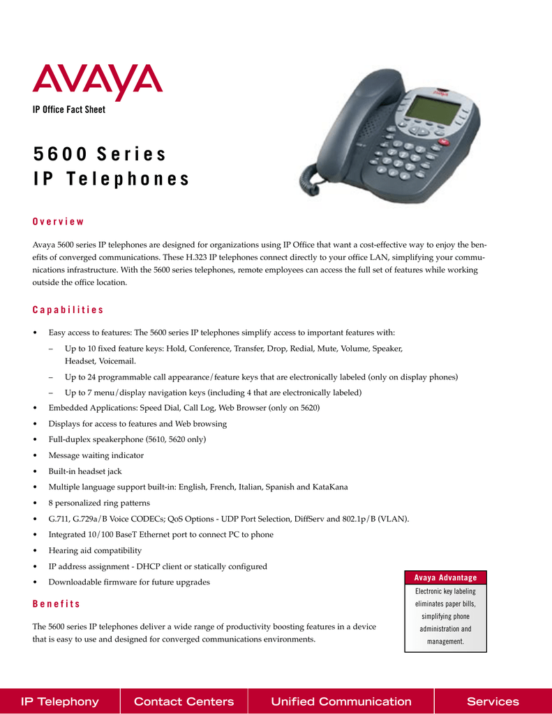 Avaya 5610SW Datasheet | Manualzz