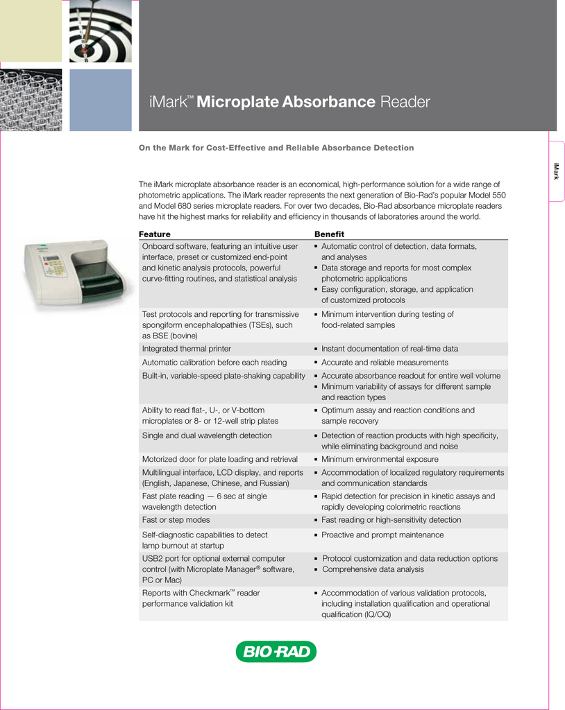 Imark Microplate Absorbance Manualzz Imark Microplate Absorbance Manualzz