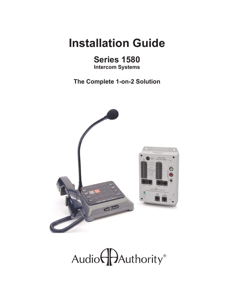 Audio Authority 1583 Dual Lane Station Manual Manualzz