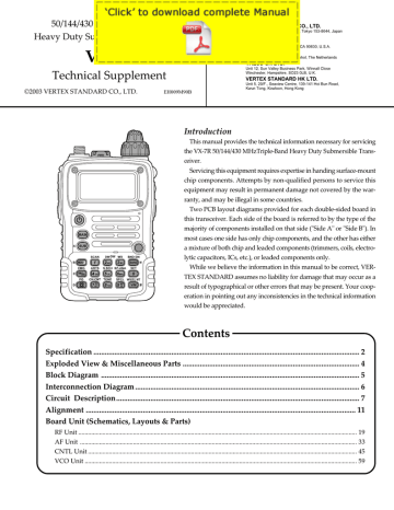 yaesu service manuals