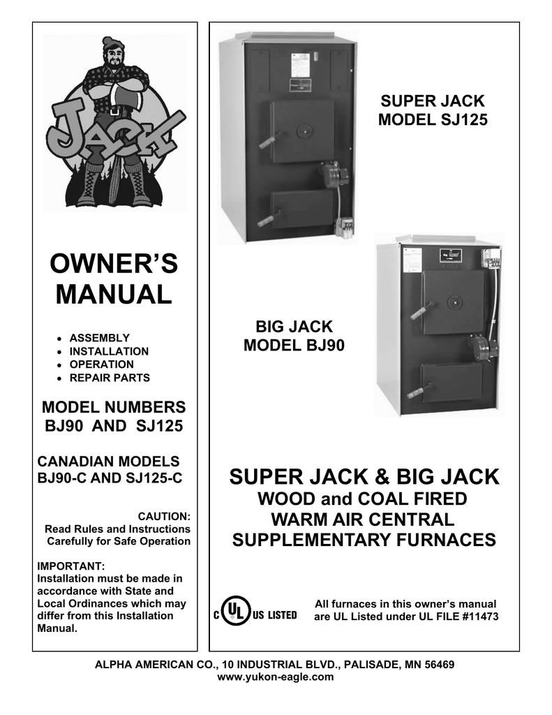 Jack BIG BJ90 Owner's Manual | Manualzz