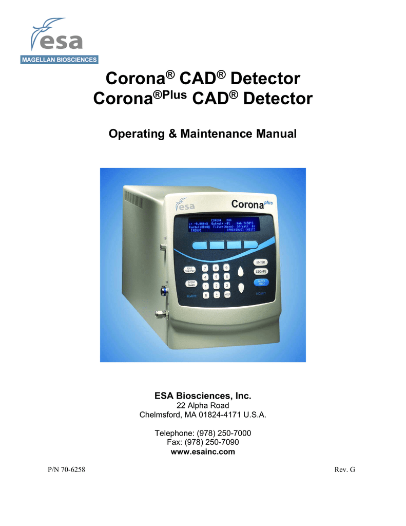 Corona CAD Detector Manualzz