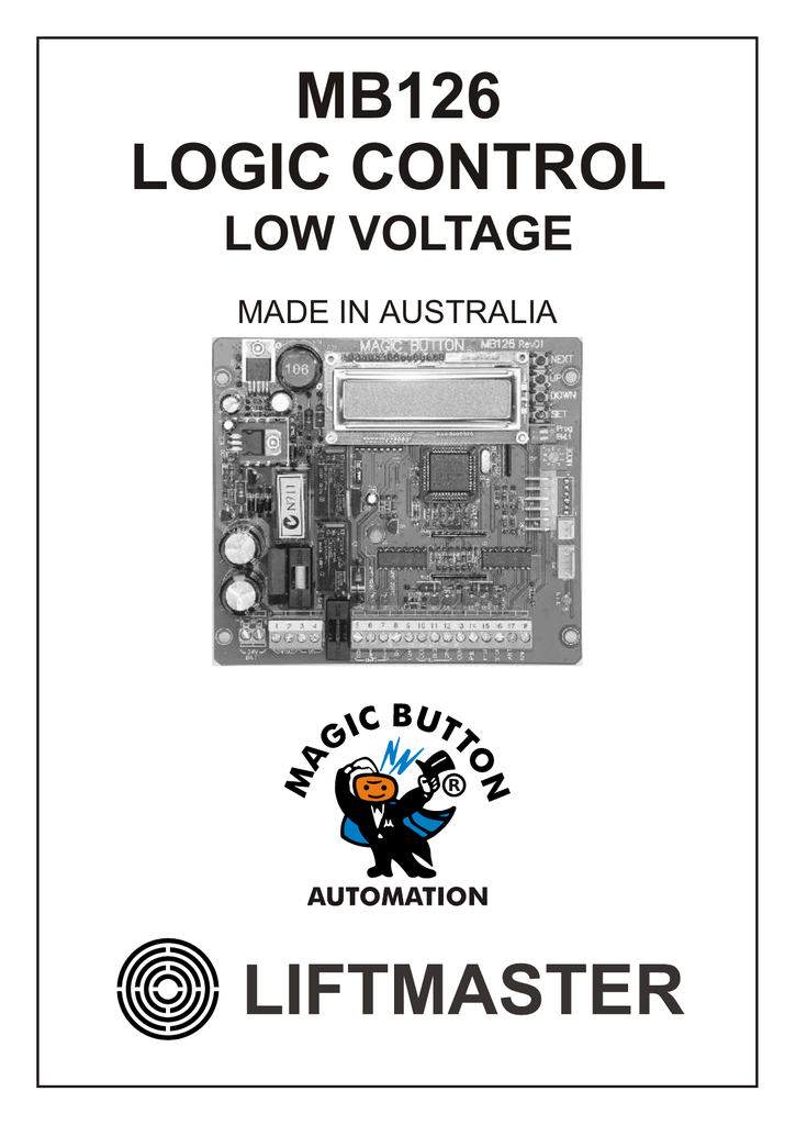 Liftmaster Mb126 Control Manualzz