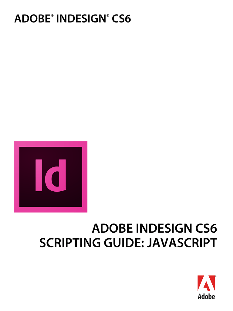 Adobe Indesign Cs6 Scripting Guide Javascript Manualzz