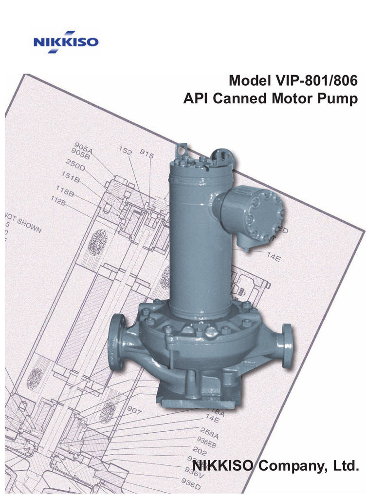 Model Vip 801 806 Api Canned Motor Pump Manualzz