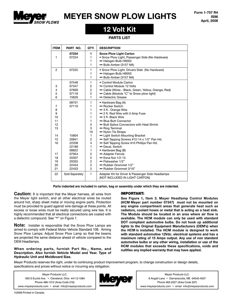 Meyer 07347 Wiring Diagram - Wiring Diagram Schemas