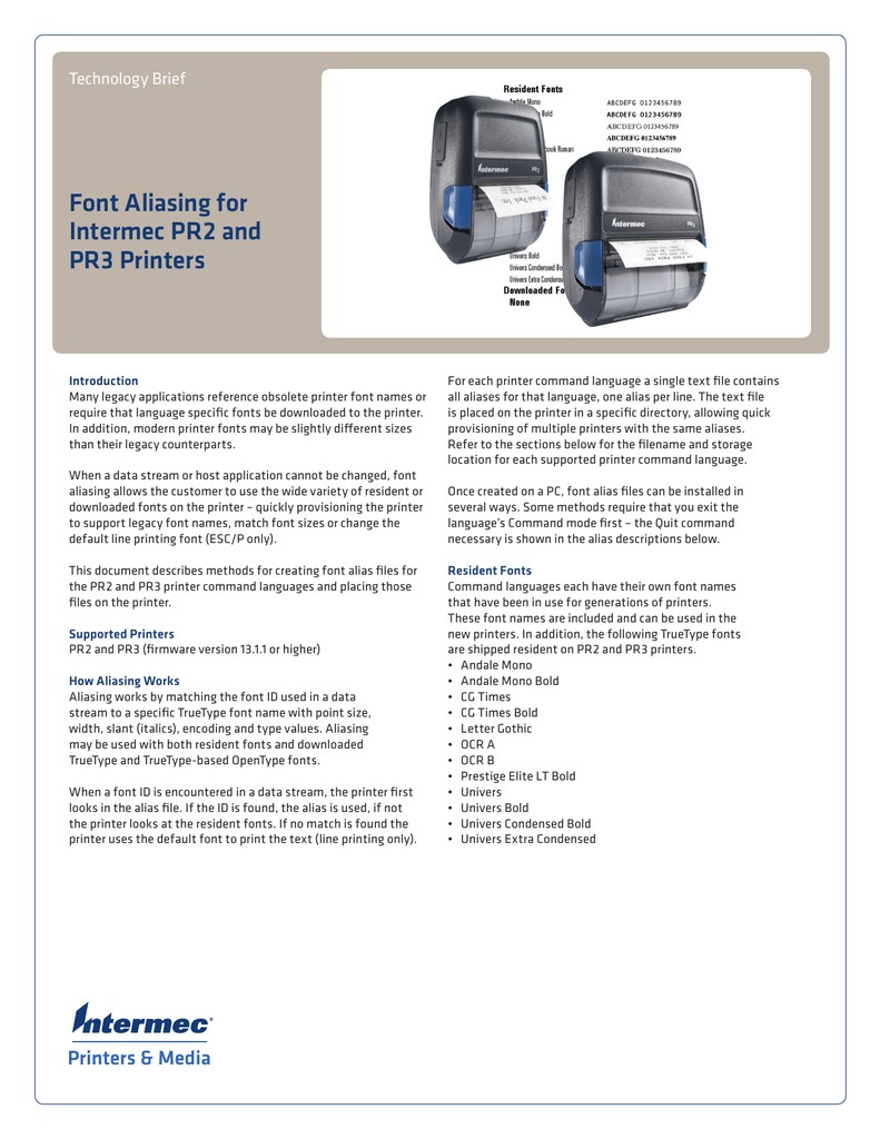 intermec pr3 printer