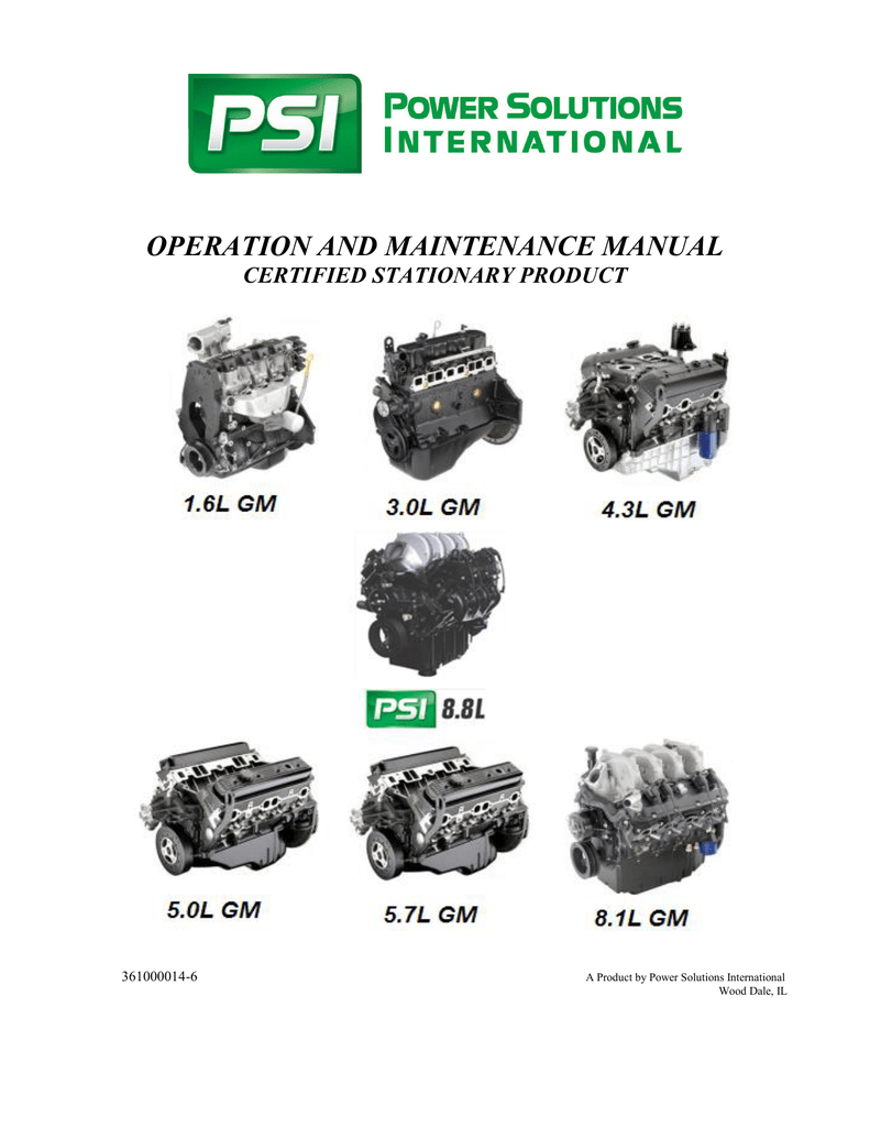 2012 Psi Operators Maintenance Manual For 3 0l 4 3l 5 7l 8 1l 8 8l Manualzz