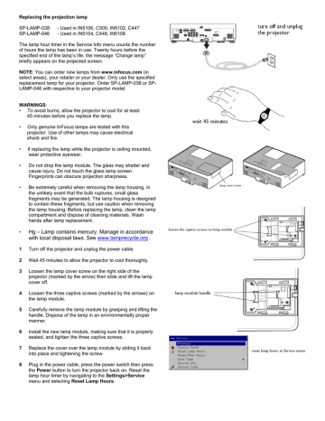 InFocus-IN5100-Lamp | Manualzz