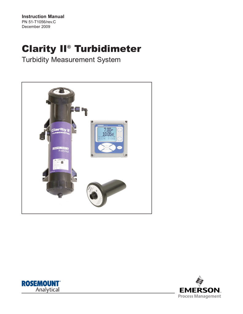 Rosemount Analytical Clarity II Turbidimeter Manual Manualzz