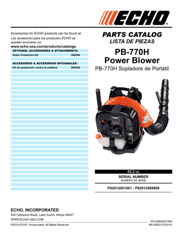 PB-770H Parts Catalog | Manualzz