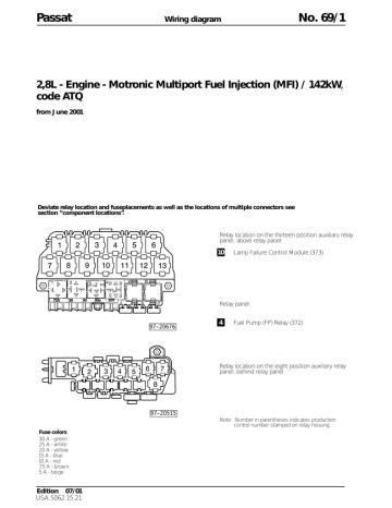 Vw Passat B5 2 8l Engine Atq Motronic Mfi Eng Manualzz