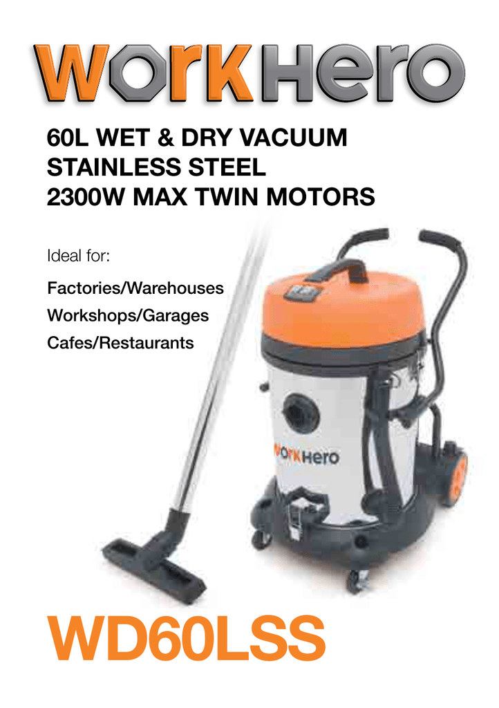 Work Hero 60L Commercial Vacuum 